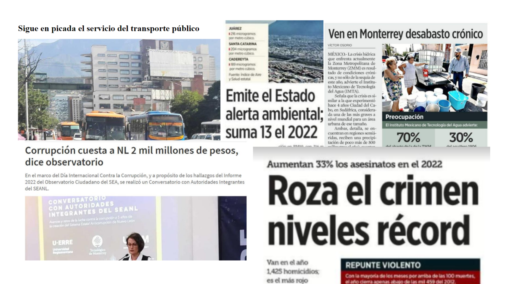 Retos y crisis que hay que atender en Nuevo León en 2023