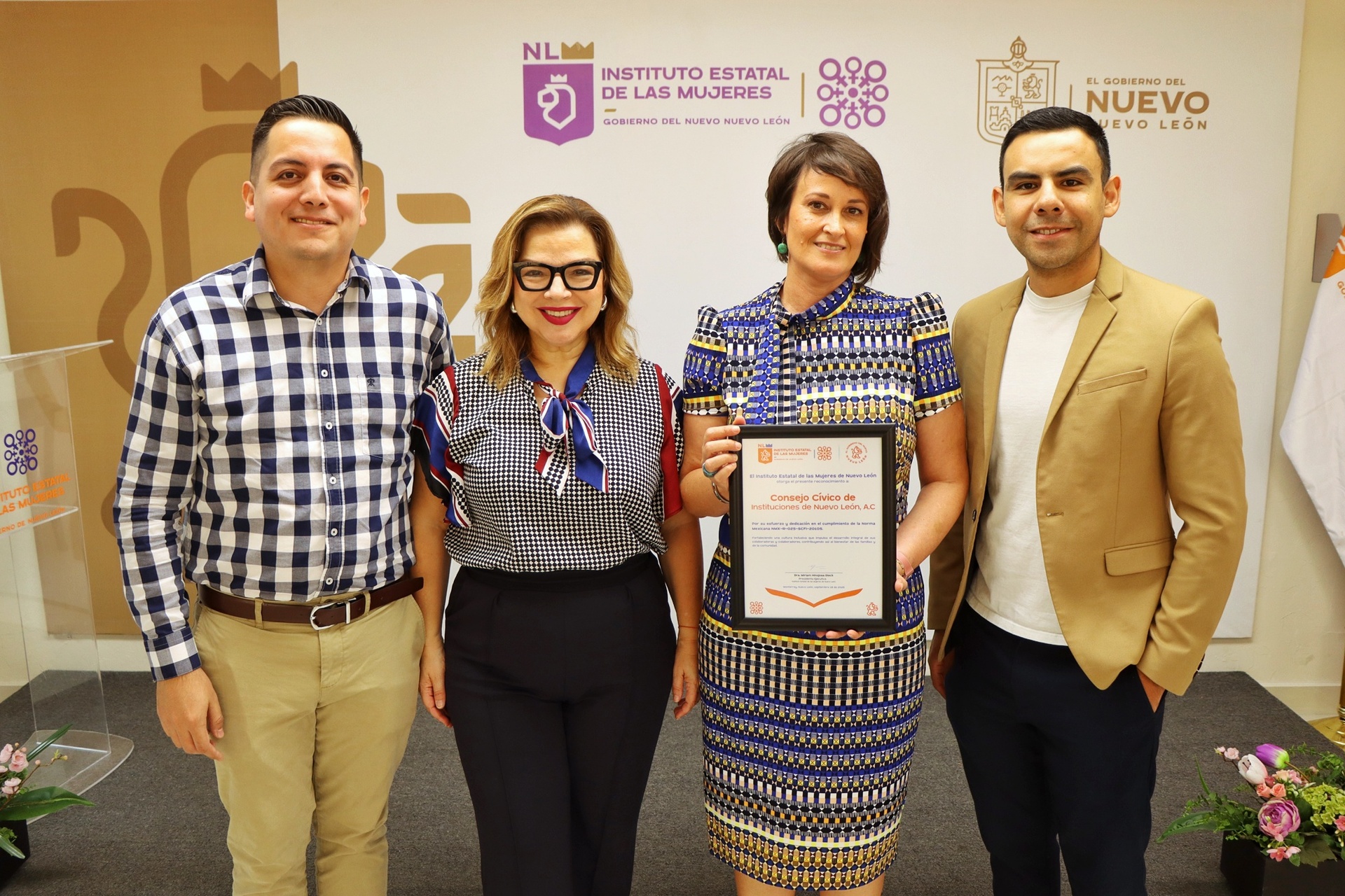 Reconoce el Instituto Estatal de las Mujer de NL  a Consejo cívico por su certificación  en igualdad laboral y no discriminación